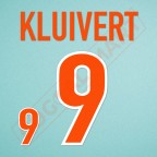 Netherland 1998 Kluivert #9 World Cup Awaykit Nameset Printing