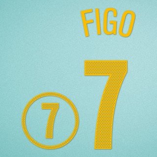 Portugal 2004 Figo #7 EURO Homekit Nameset Printing