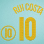 Portugal 2004 Rui Costa #10 EURO Homekit Nameset Printing