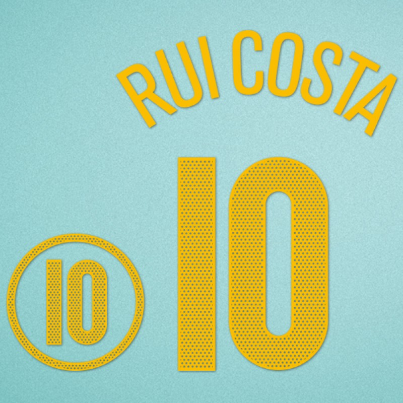 Portugal 2004 Rui Costa #10 EURO Homekit Nameset Printing
