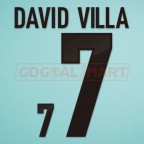 Spain 2012 David Villa #7 EURO Awaykit Nameset Printing