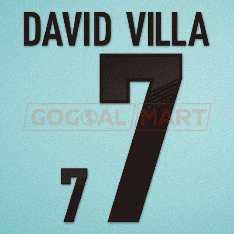 Spain 2012 David Villa #7 EURO Awaykit Nameset Printing