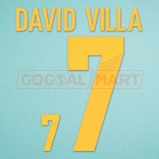 Spain 2012 David Villa #7 EURO Homekit Nameset Printing