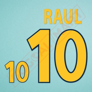 Spain 2000 Raul #10 EURO Homekit Nameset Printing 