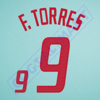 Spain 2004 Torres #9 EURO Awaykit Nameset Printing 