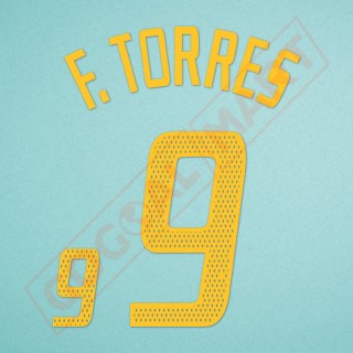Spain 2004 Torres #9 EURO Homekit Nameset Printing 