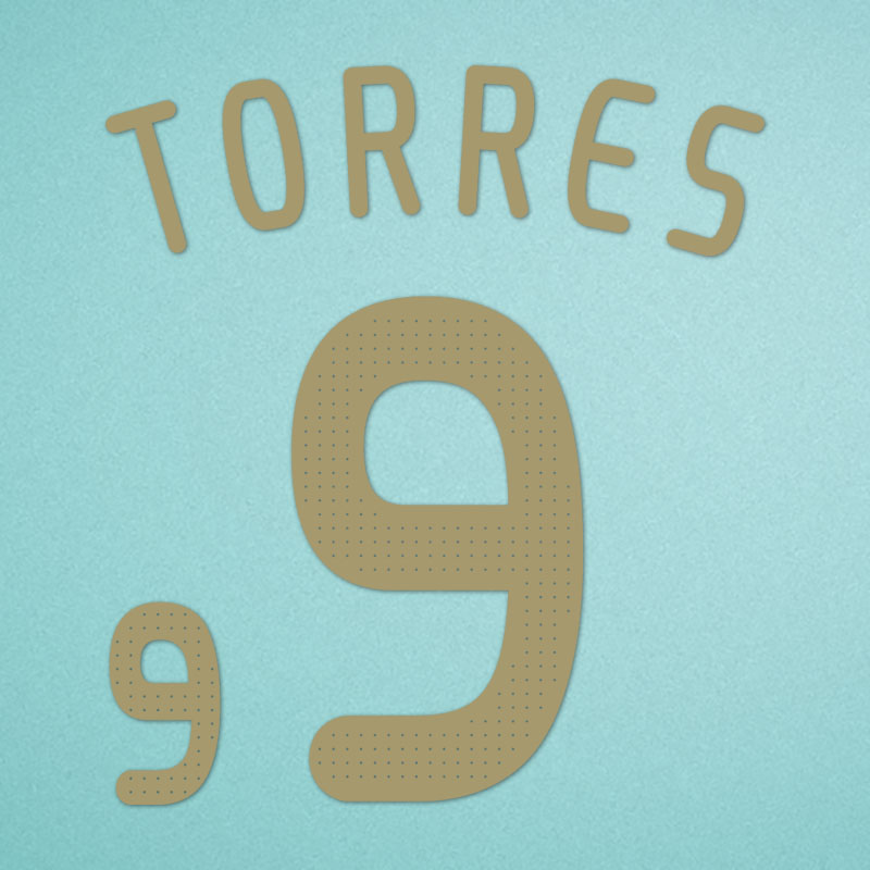 Spain 2008 Torres #9 EURO Homekit Nameset Printing 