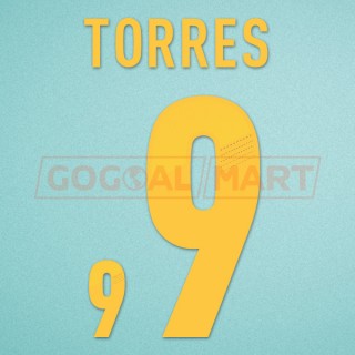 Spain 2012 Torres #9 EURO Homekit Nameset Printing