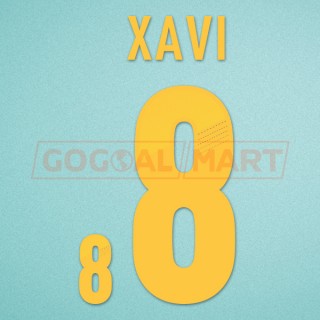 Spain 2012 Xavi #8 EURO Homekit Nameset Printing