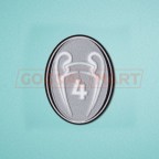 UEFA Champions League 2012-2013 4 Times Trophy (light grey) Sleeve Soccer Patch / Badge