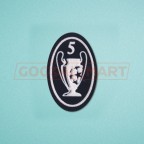 UEFA Champions League 2000-2012 5 Times Trophy (dark blue) Sleeve Soccer Patch / Badge
