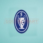 UEFA Champions League 2000-2012 5 Times Trophy (light blue) Sleeve Soccer Patch / Badge