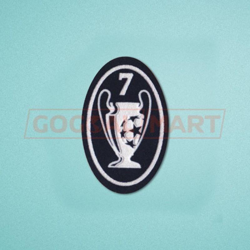 UEFA Champions League 2000-2012 7 Times Trophy (dark blue) Sleeve Soccer Patch / Badge