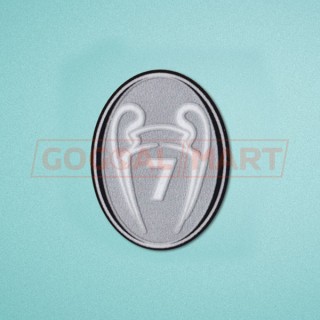 UEFA Champions League 2012-2013 7 Times Trophy ((light grey) Sleeve Soccer Patch / Badge