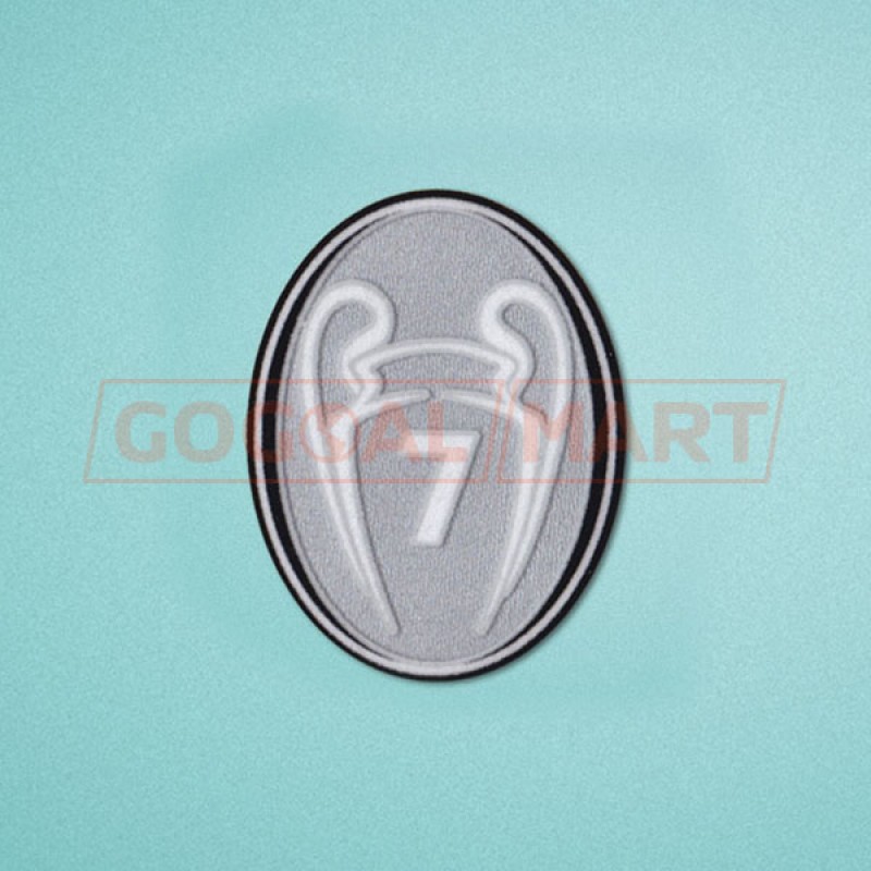 UEFA Champions League 2012-2013 7 Times Trophy ((light grey) Sleeve Soccer Patch / Badge
