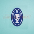 UEFA Champions League 2000-2012 8 Times Trophy (light blue) Sleeve Soccer Patch / Badge