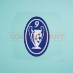 UEFA Champions League 2000-2012 9 Times Trophy (light blue) Sleeve Soccer Patch / Badge