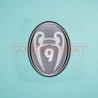 UEFA Champions League 2012-2013 9 Times Trophy (light grey) Sleeve Soccer Patch / Badge