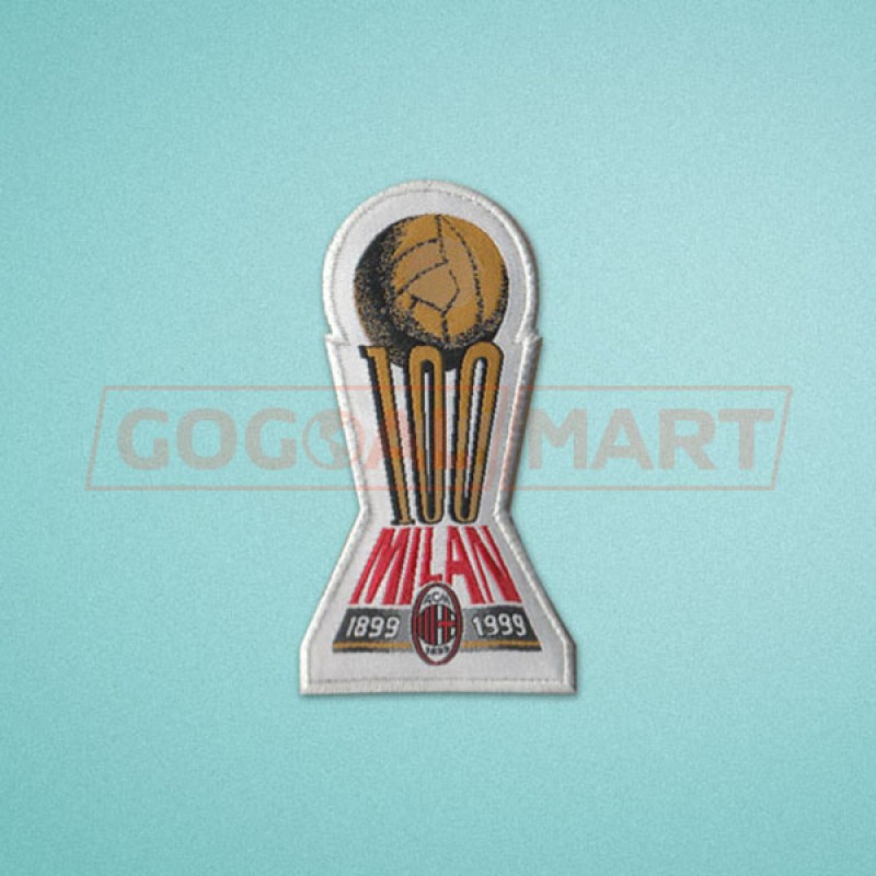Italian League AC Milan CENTENARY 100 YEARS patch Serie A Soccer Patch / Badge