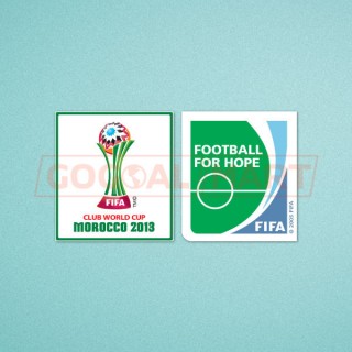 FIFA Club World Cup 2013 + Football For Hope Sleeve Soccer Patch / Badge 