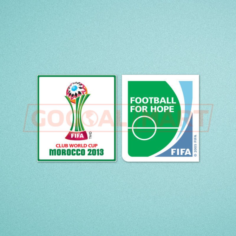 FIFA Club World Cup 2013 + Football For Hope Sleeve Soccer Patch / Badge 