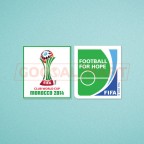 FIFA Club World Cup 2014 + Football For Hope Sleeve Soccer Patch / Badge 