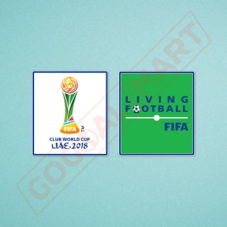 FIFA Club World Cup 2018 + Living Football Sleeve Soccer Patch / Badge