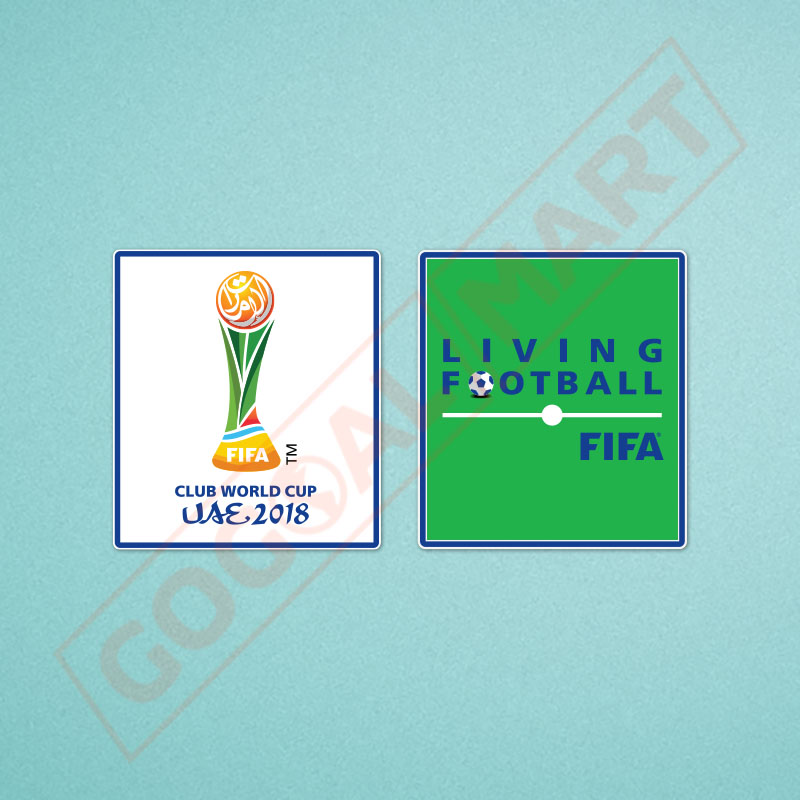 FIFA Club World Cup 2018 + Living Football Sleeve Soccer Patch / Badge
