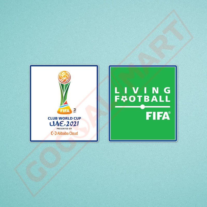 FIFA Club World Cup 2021 + Living Football Sleeve Soccer Patch / Badge