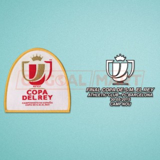 Spanish COPA DEL REY (King's Cup) 2015 Final Barcelona Patch & Match Details  