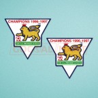 England Premier League Champion 1996-1997 Sleeve Gold Patch / Badge Manchester United Jersey