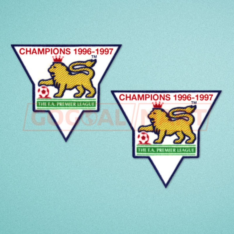 England Premier League Champion 1996-1997 Sleeve Gold Patch / Badge Manchester United Jersey