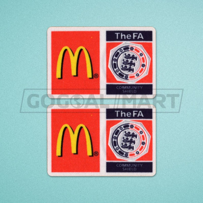 FA Charity Shiled 2007 and 2009 McDonald's Sleeve Soccer Patch / Badge