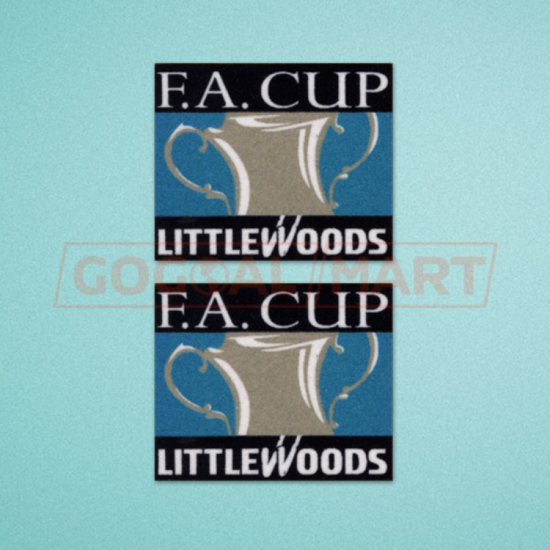 FA Cup 1995-1998 LITTLEWOODS Sleeve Soccer Patch / Badge