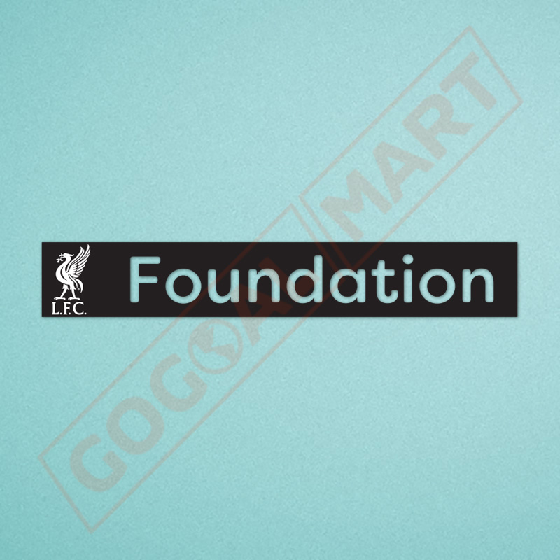Liverpool L.F.C. Foundation 2023-2025 Back Sponsor Soccer Patch / Badge (Black White Bird)