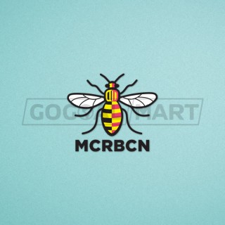 Manchester (Man City/Everton) 2017-2018 Bee Emblem Mcrbcn Soccer Patch / Badge