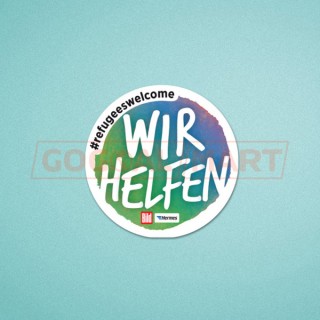 Germany Bundesliga 2015 #refugeeswelcome WIR HELFEN Patch / Badge