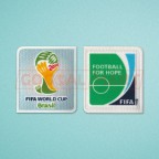 FIFA World Cup 2014 Brazil and Football For Hope Soccer Patch / Badge 