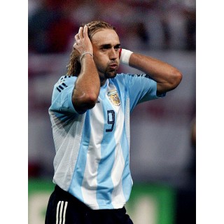Argentina 2002 Batistuta #9 World Cup Homekit Nameset Printing 