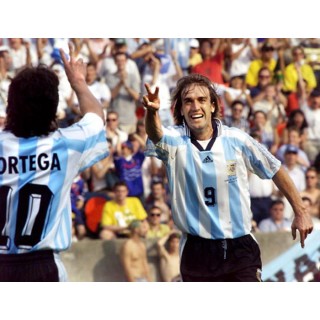 Argentina 1998 Batistuta #9 World Cup Homekit Nameset Printing 