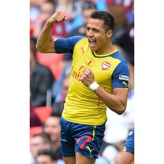 Arsenal 2014-2015 Alexis #17 FA Cup Awaykit Nameset Printing