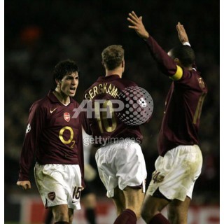 Arsenal 2005-2006 Bergkamp #10 Champions League Homekit Nameset Printing 