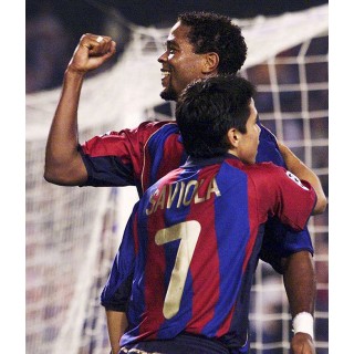 Barcelona 2001-2002 Saviola #9 Homekit Nameset Printing