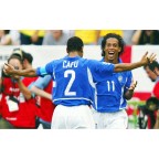 Brazil 2002 Cafu #2 World Cup Awaykit Nameset Printing 