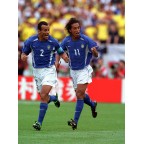 Brazil 2002 Cafu #2 World Cup Awaykit Nameset Printing 