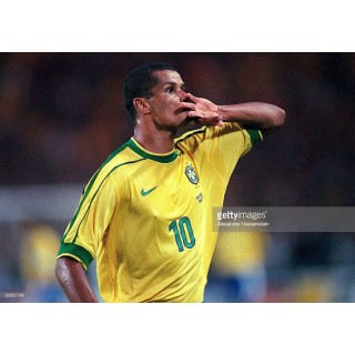 Brazil 1998 Rivaldo #10 World Cup Homekit Nameset Printing