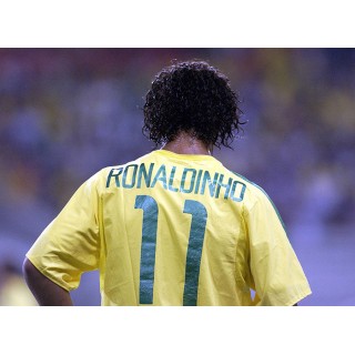 Brazil 2002 Ronaldinho #11 World Cup Homekit Nameset Printing 