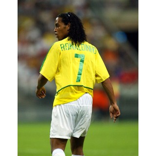 Brazil 2002 Ronaldinho #7 World Cup Awaykit Nameset Printing 
