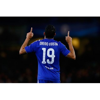 Chelsea 2015-2016 Diego Costa #19 Champions League Homekit Nameset Printing 