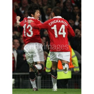 Manchester United 2010-2011 Chicharito #14 Champions League Homekit Nameset Printing 